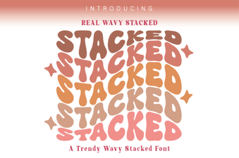 Wavy Stacked Fonts for Creative Design Projects