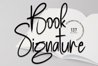 Signature Fonts for Book Projects & Creative Design
