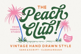 A Stylish Peach Club Font for Your Creative Projects