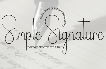 Simple Signature Fonts for Personal Branding